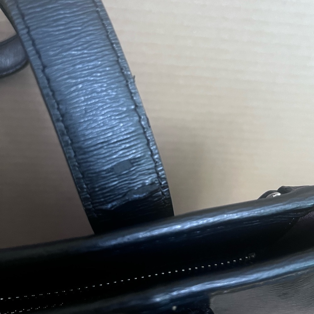 Sold LAUREN RALPH LAUREN TOTE SHOULDER BAG SAFFIANO LEATHER BLACK COLOR - Picture 13 of 13